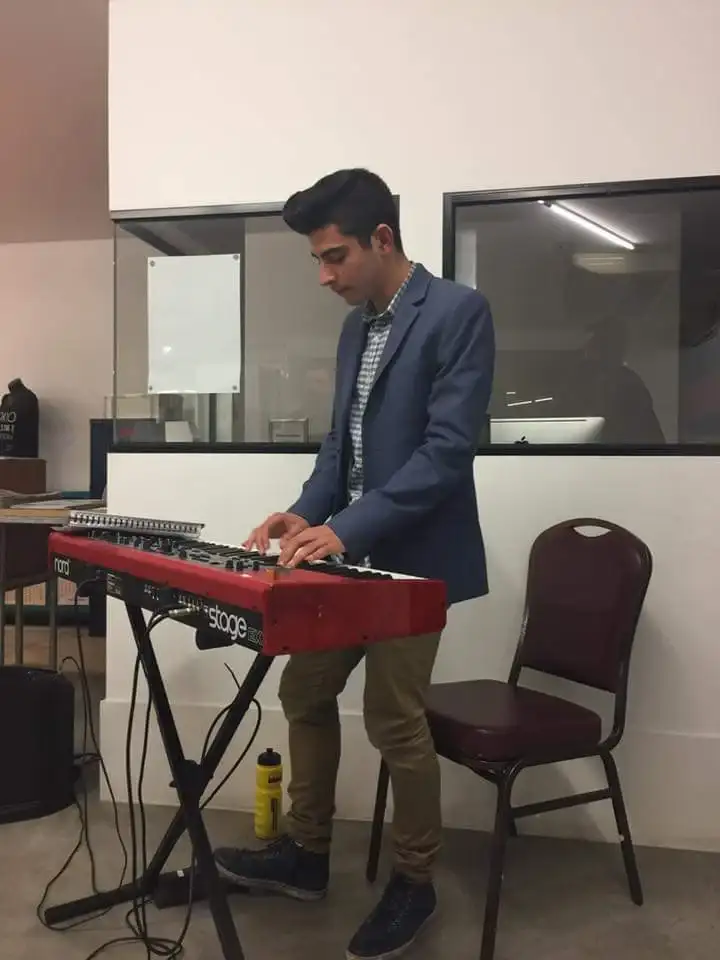 Nick playing keyboard years ago